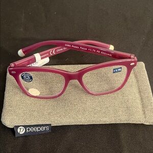 Peepers Women's Burgundy Glasses